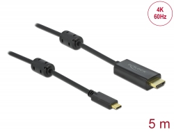 85972 Delock Aktív USB Type-C™ - HDMI kábel (DP Alt Mode) 4K 60 Hz 5 méter hosszú
