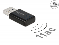 12550 Delock USB 3.0 Bande jumelée WLAN ac/a/b/g/n Micro Stick 867 + 300 Mbps