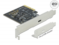 89036 Delock Placă PCI Express x4 la 1 x SuperSpeed USB 20 Gbps (USB 3.2 Gen 2x2) USB Type-C™ extern mamă