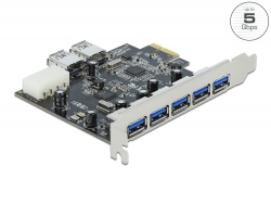 89355 Delock Carte PCI Express x1 > 5 x externes + 2 x internes USB 3.0