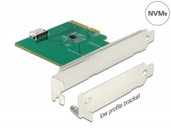 90307 Delock Karta PCI Express x4 do 1 x wewnętrzny OCuLink SFF-8612 - Konstrukcja niskoprofilowa