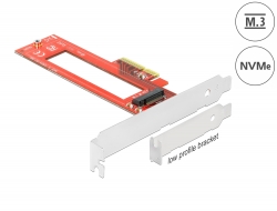 90401 Delock Carte PCI Express x4 vers 1 x emplacements M.3 / NF1 - Facteur de forme à profil bas