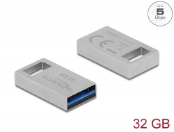 54070 Delock Flash disk USB 5 Gbps, 32 GB - kovový kryt