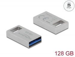 54072 Delock Chiavetta USB 5 Gbps da 128 GB - Alloggiamento in metallo