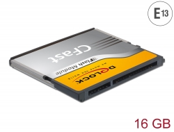 54700 Delock CFast-Card SATA 6 Gb/s 16 GB Typ MLC -40°C ~ +85°C