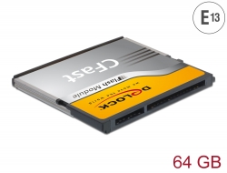 54702 Delock CFast-Card SATA 6 Gb/s 64 GB Typ MLC -40°C ~ +85°C