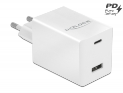 41448 Delock USB GaN Charger USB Type-C™ PD 3.0 and USB Type-A with 48 W 