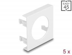 81391 Delock Easy 45 Module Plate Round cut-out Ø 30.2 mm, 45 x 45 mm 5 pieces white