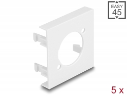 81395 Delock Easy 45 Module Plate Round cut-out D-Type, 45 x 45 mm 5 pieces white