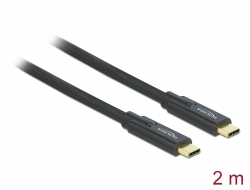 85527 Delock Cavo USB 3.1 Gen 1 (5 Gbps) Type-C a Type-C 2 m PD 5 A E-Marker