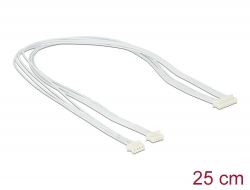 84841 Delock Base de conexiones de cable USB 2.0 hembra de 1,25 mm y 8 contactos > 2 x Base de conexiones USB 2.0 hembra de 1,25 mm, 4 contactos y 25 cm
