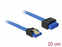 84971 Delock Verlängerungskabel SATA 6 Gb/s Buchse gerade > SATA Stecker mit Einrastfunktion gerade 20 cm blau