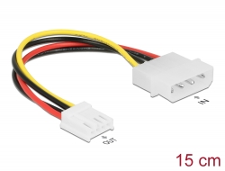 85337 Delock Cable Power 4 pin male > 4 pin floppy female 15 cm