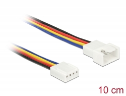 85360 Delock Cablu prelungitor Conexiune ventilator PWM, 4 Pin, 10 cm