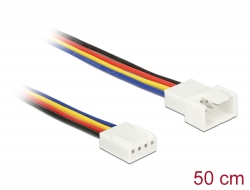 85362 Delock Prodlužovací kabel PWM připojení ventilátoru 4 Pin 50 cm