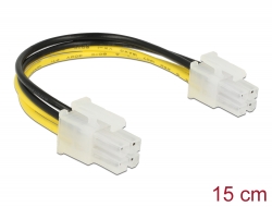 85450 Delock Power cable P4 male > P4 male 15 cm