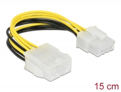 85451 Delock Produžni kabel Izvor napajanja 8-pinski EPS, muški > ženski 15 cm