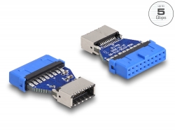 66233 Delock USB 5 Gbps Adapter Pin Header female to internal Type-E Key A female