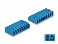 87930 Delock Accoppiatore per fibra ottica HD LC Octuplex femmina per LC Octuplex femmina blu