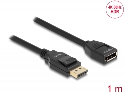 80001 Delock DisplayPort 1.2 prodlužovací kabel 4K 60 Hz 1 m