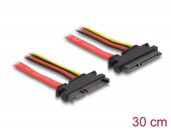 83803 Delock Extension cable SATA 6 Gb/s 22 pin plug > SATA 22 pin receptacle (5 V + 12 V) 30 cm