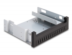 47200 Delock 5.25″ Installation Frame for 1 x 5.25″ Slim drive + 1 x 2.5″ or 3.5″ HDD