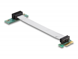 41839 Delock Placă detașabilă PCI Express x1 > x1 cu cablu fexibil de 13 cm, inserție pe stânga