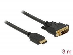 85655 Delock HDMI - DVI 24+1 kétirányú kábel 3 m