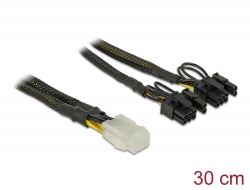 85455 Delock PCI Express kabel napajanja 6-polni ženski > 2 x 8-polni muški 30 cm