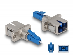 87944 Delock Optical Fiber Hybrid Coupler LC Simplex male to SC Simplex female blue