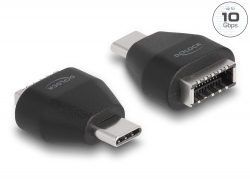 66058 Delock Adapter USB Type-C™ męski na USB 3.2 Key A żeński, czarny