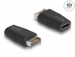 66059 Delock Adapter USB 3.2 Key A muški na USB Type-C™, ženski, crni