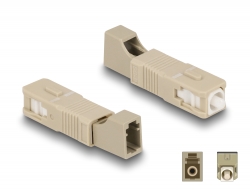 87942 Delock Optical Fiber Hybrid Coupler SC Simplex male to LC Simplex female beige