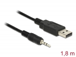 83788 Delock Converter USB 2.0 male > TTL 2.5 mm 3 pin stereo jack male 1.8 m (5 V)