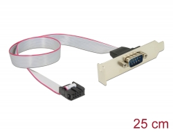 89605  Delock Low Profile Slot Bracket > 1 x Serial Pin layout: twisted 