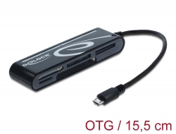 91732 Delock Micro USB OTG kártyaolvasó 5 nyílással