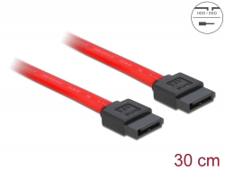 84247 Delock SATA 3 Gb/s kabel 30 cm röd