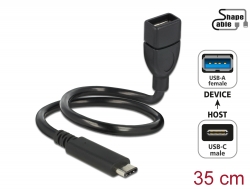 83933 Delock Cable USB 2.0 Type-C™ male > USB 2.0 Type-A female ShapeCable 0.35 m