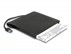 42603 Delock Boitier externe pour 5.25″ Ultra Slim SATA Drives 9,5 mm à USB Type-A mâle