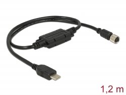 62940 Navilock Connection Cable M8 female serial waterproof > USB Type-C™ 2.0 male 1.2 m