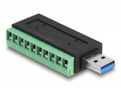 66044 Delock Adaptér ze zástrčky rozhraní USB 3.2 Gen 1 Typu-A na svorkovnici