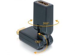 65162 Delock Adapter HDMI Stecker > Buchse 360° drehbar