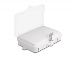 87901 Delock Fiber Optic Distribution Box for indoor and outdoor IP65 waterproof lockable 6 port white