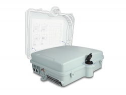 87903 Delock Fiber Optic Distribution Box for indoor and outdoor IP65 waterproof lockable 24 port grey