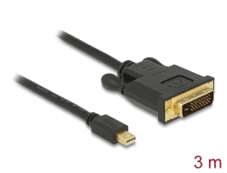 83990 Delock Kabel mini DisplayPort 1.1 muški > DVI 24+1 muški 3 m