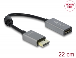 66436 Delock Adaptador activo de DisplayPort 1.4 a HDMI 4K 60 Hz (HDR)