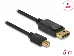 83479 Delock Cablu Mini DisplayPort 1.2 tată > DisplayPort tată 4K 60 Hz 5,0 m