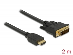 85654 Delock Dwukierunkowy kabel HDMI do DVI 24+1 2 m