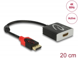 62734 Delock Adapter DisplayPort 1.2-dugós csatlakozó > HDMI-csatlakozóhüvely 4K 60 Hz aktív