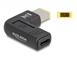 60003 Delock Adaptador para cable de carga de ordenador portátil USB Type-C™ hembra a Lenovo 11,0 x 4,5 mm macho en ángulo de 90°